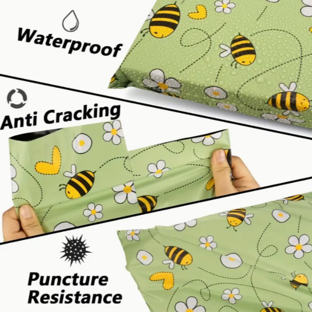 20-pack 10"x13" Daisy poly mailers